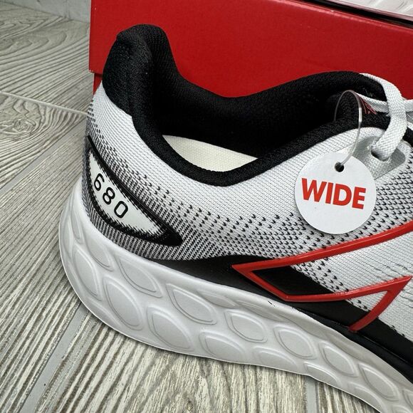 New Balance Fresh Foam 680 V8 Mens 10 Wide Running Shoes White Black New main image 6